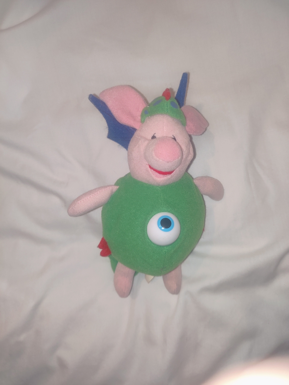 Disney Green and Pink One-Eyed Monster Pig Plush